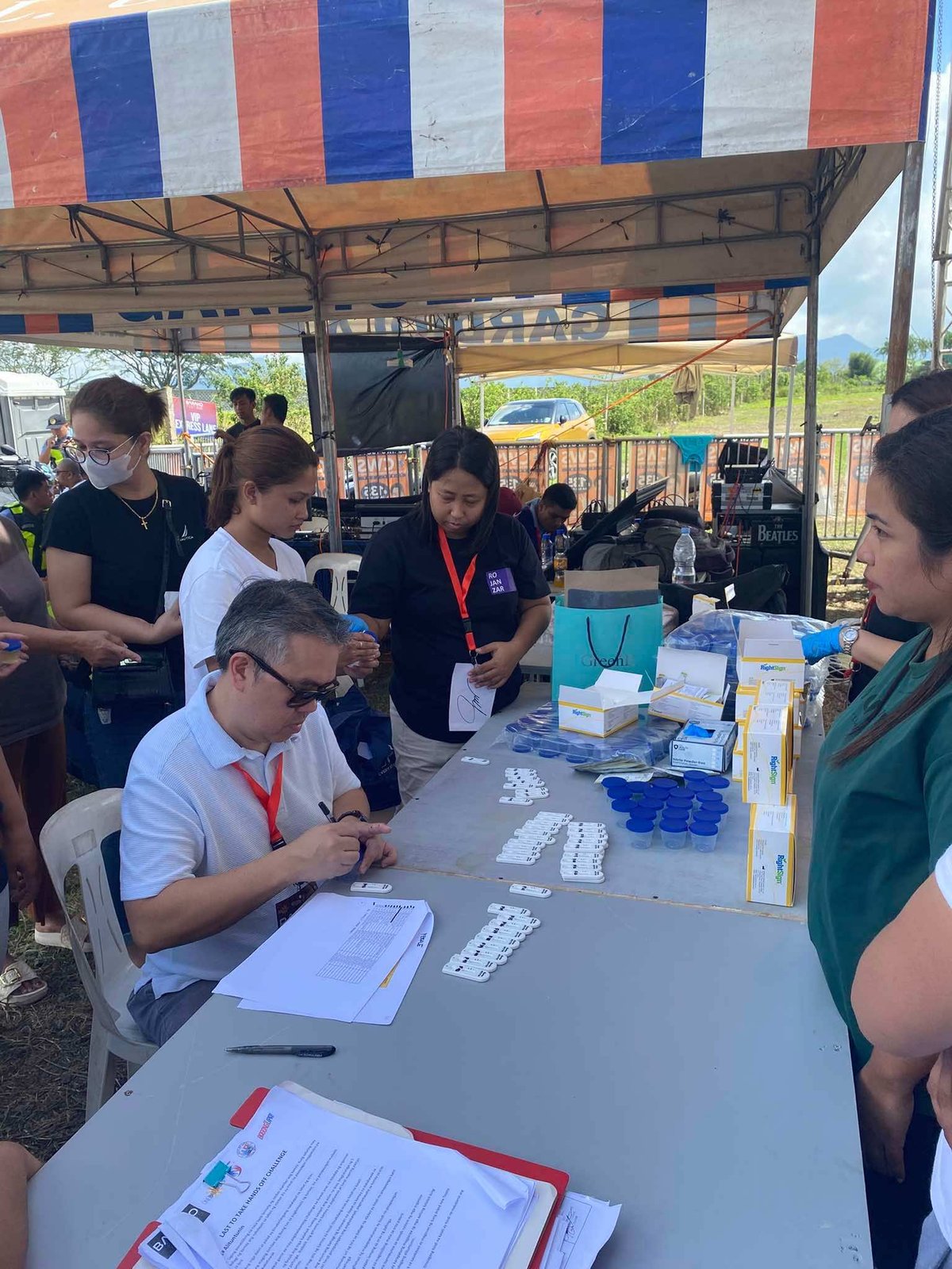 Rojanzar Pharmacy team at the health booth during Barako Fest 2025