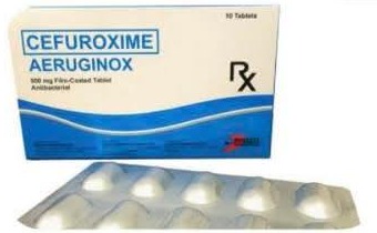 Aeruginox Cefuroxime tablet box
