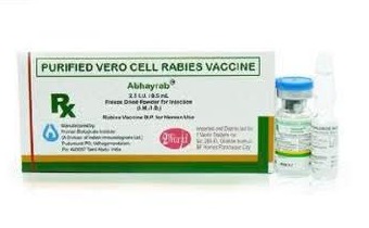 Abhayrab Purified Vero Cell Rabies Vaccine box