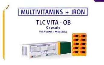 TLC Vita-OB Multivitamins and Iron capsule box
