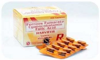 Harvifer Ferrous Fumarate capsule box